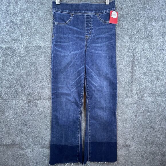 SPANX Denim - Spanx‎ Jeans Womens Extra Small Cropped Flare Denim Jeggings Stretch